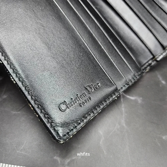 Christian Dior Trotter Canvas Trifold Wallet with dust bag and box. - Picture 11 of 13